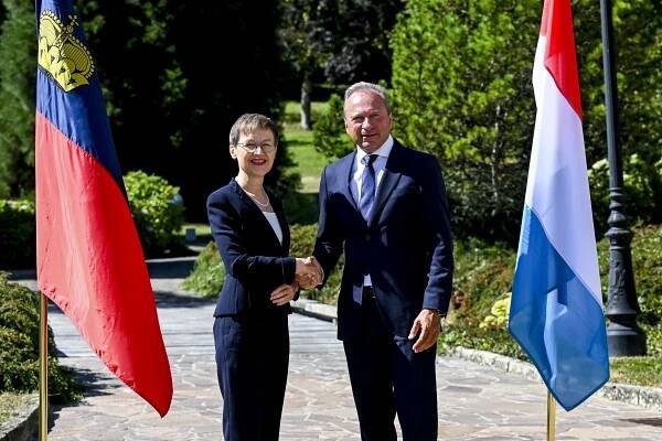 Regierungschefin Brigitte Haas am Treffen der deutschsprachigen Finanzministerinnen und Finanzminister in...