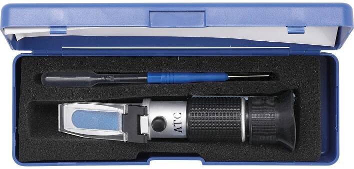 Refraktometr pro akumulátorovou kyselinu, nemrznoucí směs, kapalinu do ostřikovačů a AdBlue® BGS-1824