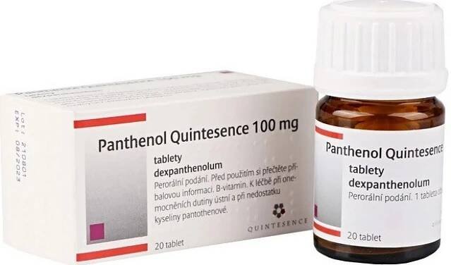 PANTHENOL Quintesence 100 mg 20 tablet