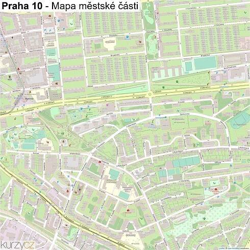 Praha 10 - mapy | Kurzy.cz