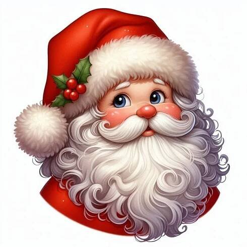 Pin by Shelley Miller on Decoupage Printables | Christmas paintings, Christmas ephemera, Santa claus pictures