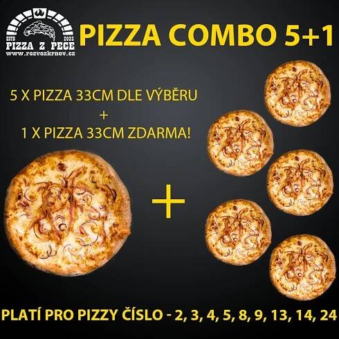  Pizza combo 5+1 zdarma