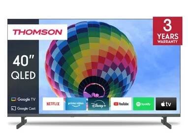 Obrázek produktu pro QLED Google Smart TV Thomson 40 Zoll (101 cm), Wi-Fi, Dolby Audio, Bluetooth 5.1, trojitý tuner, HDMI, CI+, panel  - 40QG4S14