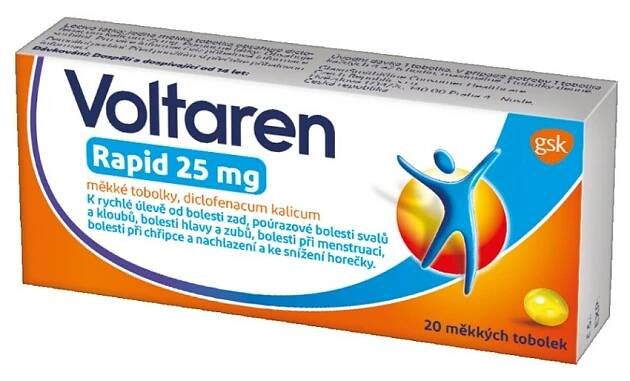 Tobolky proti bolesti Rapid Voltaren v akci levně | Kupi.cz