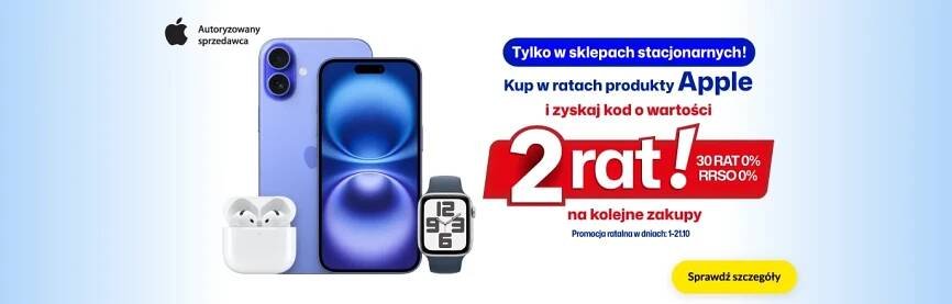 Kod o wartości 2 rat na produkty Apple