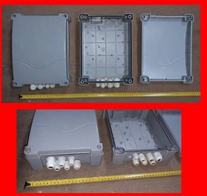 2 ks Plastová elektro krabice, průchodky - Elektro