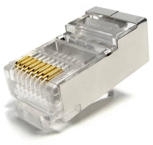 Masterlan konektor STP RJ45, Cat.6, 8p8c, drát, pozlacený, skládaný | TOMI Czech, s.r.o. 