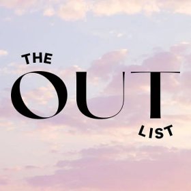 Black text "The Out List" on sunset sky background