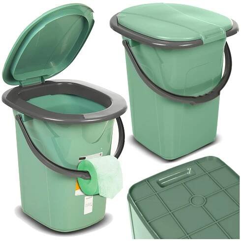 TURISTICKÁ PŘENOSNÁ TOALETA Toi Toi Toj MÁTOVÁ WC S PRKÉNKEM 19L 120KG