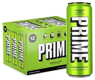 Prime Energy Drink Lemon Lime Pack 12x355ml USA - Americké, Asijské, Evropské sladkosti