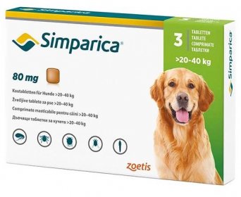 Simparica 80 mg - žuvacie tablety pre psy
