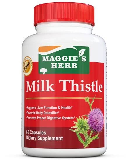 Maggie’s All Natural Milk Thistle, with Artichoke and Turmeric Formula, Supports Liver Function & Health, Powerful Body