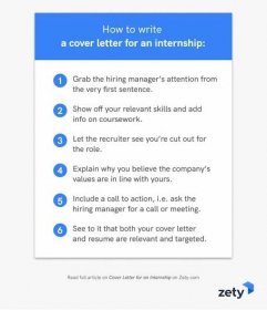 Examples for Writing a Cover Letter for an Internship