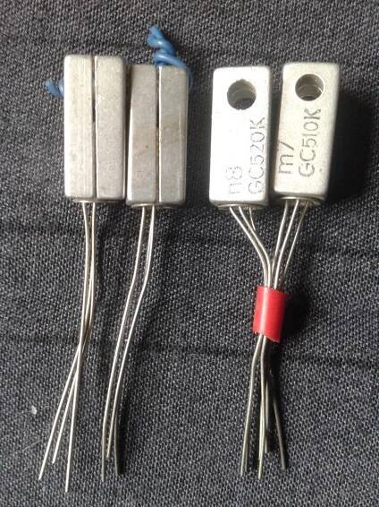 Germaniové tranzistory GC510K / GC520K párované dvojice 2x2ks - Elektronické součástky
