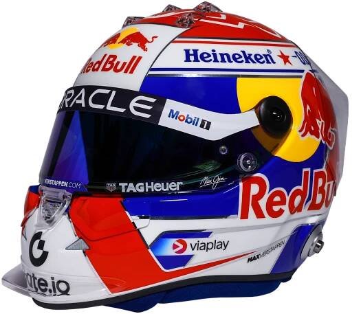 1:4 - 2025 Seizoenshelm - Max Verstappen - Schaalmodel - Red Bull Racing