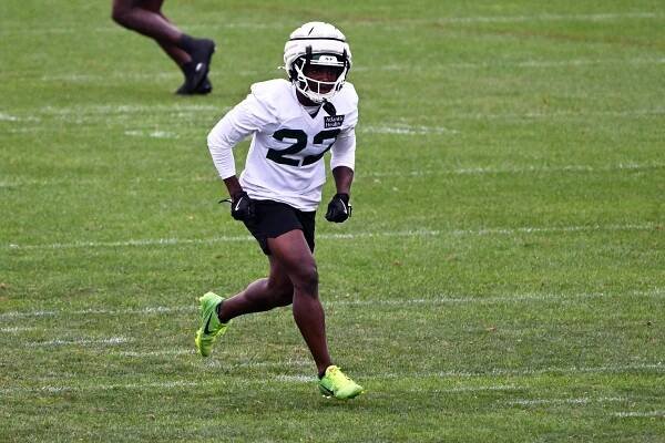 New York Jets safety Tony Adams (22) at practice.