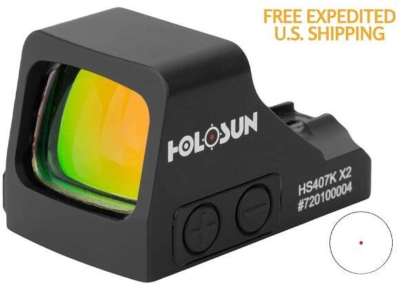 HOLOSUN HS407K-X2 Red Dot Sight - Black