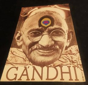 GANDHÍ-TEISSIG / filmový plakát vel. A3 - Starožitnosti a umění