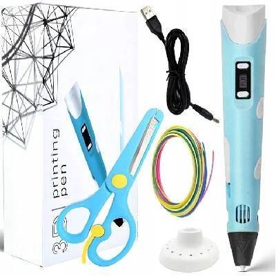 PROPISKA 3D TISKÁRNA PEN SADA PRO DĚTI + NÁPLNĚ 75 METRŮ ŠABLONY
