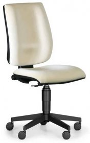 Kancelářská židle FIGO bez područek, permanentní kontakt, bílá
