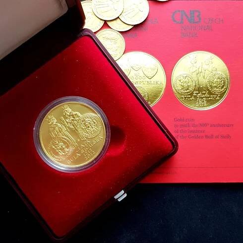 1 OZ 10 000 Kč - 2012 Zlatá bula sicilská - standard