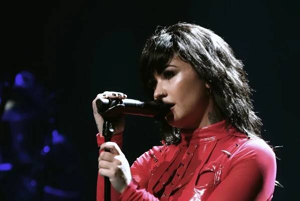 Her singing on stage