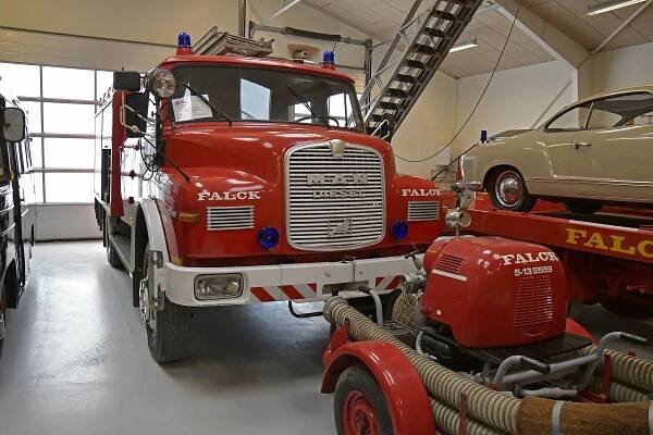 Egeskov: Falck Museum, hasičský MAN 13.168 H z roku 1977, 26.7.2022
