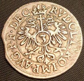 3krejcar Johan Reinhard 1601 Hannau za vlády Rudolfa II. Od 1Kč - Sběratelství