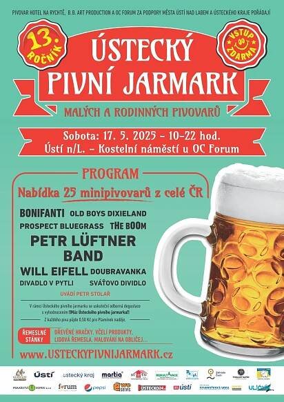 ÚSTÍ N. L.: 13. Ústecký pivní jarmark malých pivovarů 2025 už v sobotu - Ústecko24