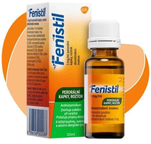 Fenistil perorální kapky 1mg/ml při svědění pokožky 20 ml 