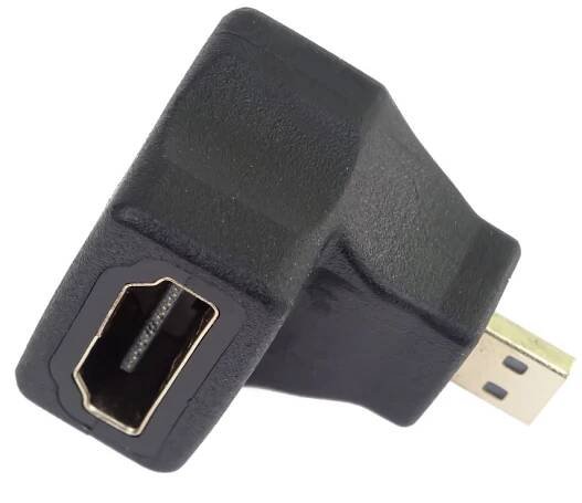 PremiumCord Adapter Micro HDMI Male na HDMI Female zahnutý do pravého úhlu 90° | KRUP