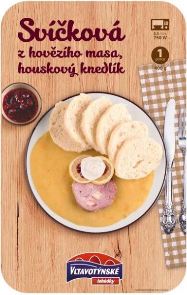 Svíčková z hovězího masa, houskový knedlík - Vltavotýnské lahůdky