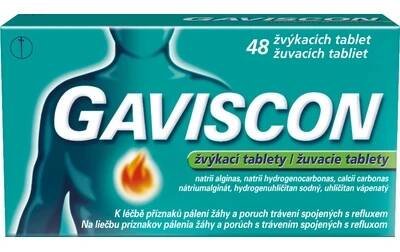 GAVISCON POR 250MG/133,5MG/80MG TBL MND 48