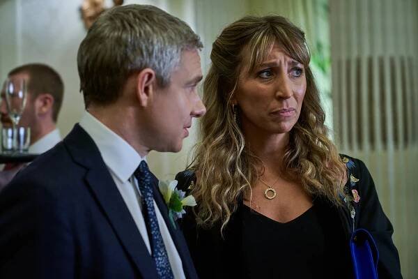 Photo showing Martin Freeman and Daisy Haggard as Paul and Ally in "Breeders."