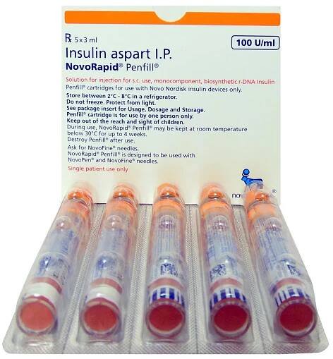 Novorapid 100Iu ml Penfill 5 x 3 ml (1)