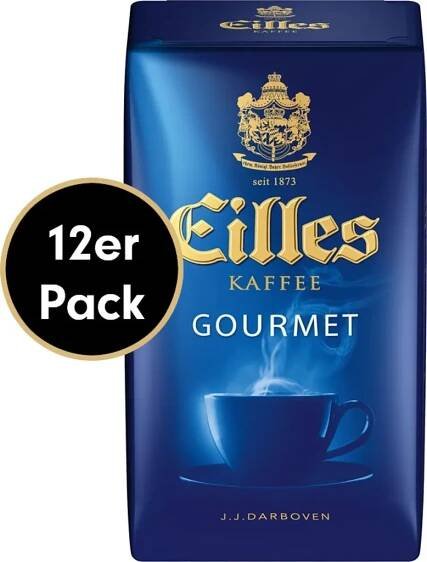 Ekonomické balení kávy GOURMET od společnosti Eilles, 12x500g mleté kávy