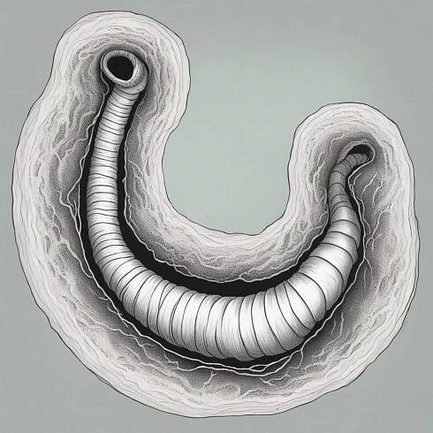 How to draw Hookworm