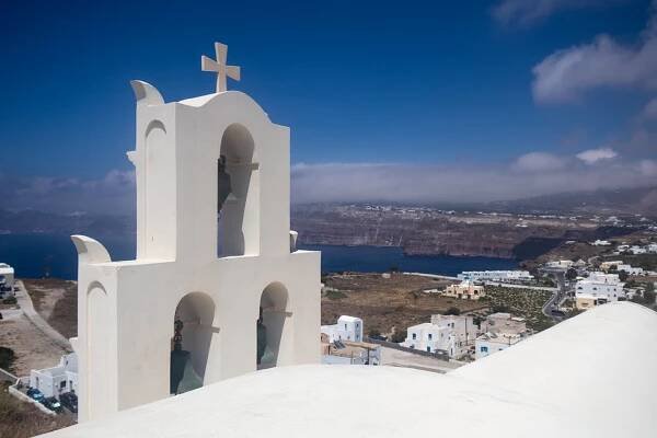 Image of Panagia Flevariotissa church in Akrotiri Santorini Greece 