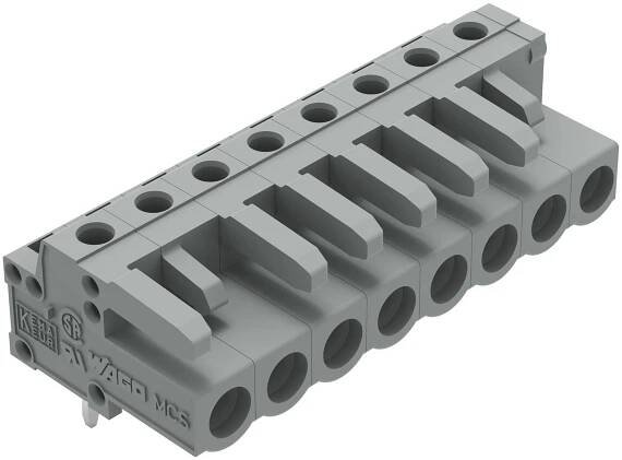 Konektor PCB, řada: 232, rozteč: 5mm, počet kontaktů: 8, počet řad: 1, Montáž na plošný spoj Ženská hlavička WAGO