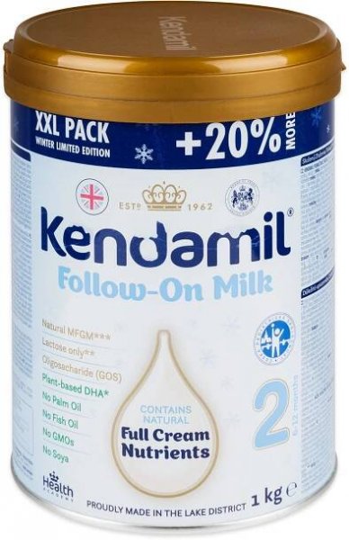 KENDAMIL mléko pokračovací 2 - XXL 1000g DHA+ 399 Kč