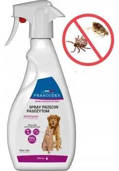 Antiparazitikum pro psa FRANCODEX PL Sprej proti parazitům pro psa a kočku s dimetikonem 500 ml
