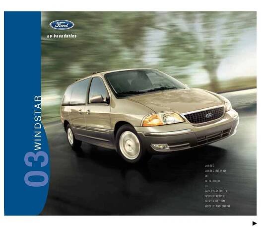 2003 ford windstar.pdf (583 kB) - Katalogy a prospekty - Anglicky (EN)