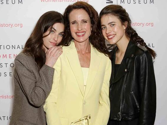 Rainey Qualley, honoree Andie MacDowell and Margaret Qualley attend the National Women's History Museum's 8th Annual Women Making History Awards on March 08, 2020.