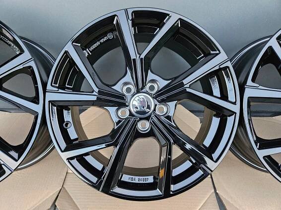 4x Škoda KODIAQ II 18" Nové 5x112 Škoda Černé Alu kola Homologace Rozteč šroubů 5x112