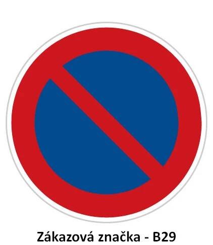 Značka zákaz stání - učebnice autoškoly Naucseridit.cz