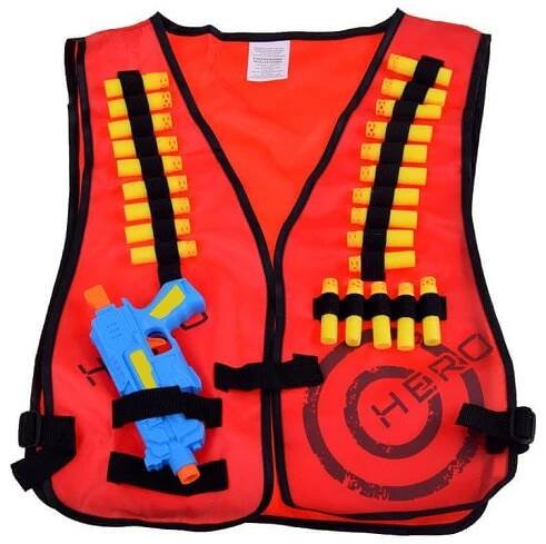 Nerf bojová vesta s pistolí a náboji