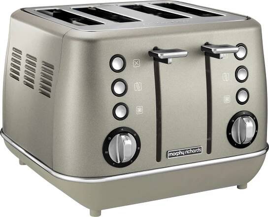 Dvojitý topinkovač Morphy Richards EVOKE 4 Platin, platina