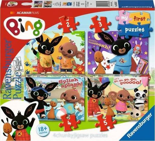Ravensburger Moje první puzzle Bing Zábava s přáteli 4v1 2,3,4,5 dílků