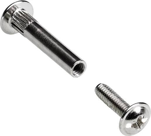 Nábytkové spojovací šrouby M4 2 8mm - 38 mm ponikl., 10 ks