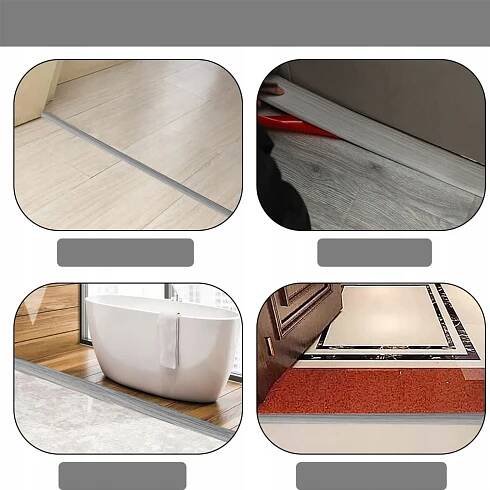 SAMOLEPICÍ ELASTICKÝ NÁJEZDOVÝ PROFIL PRO DLAŽDICE, KOBERCE 4 M X 5 CM za 266.00CZK - Allegro